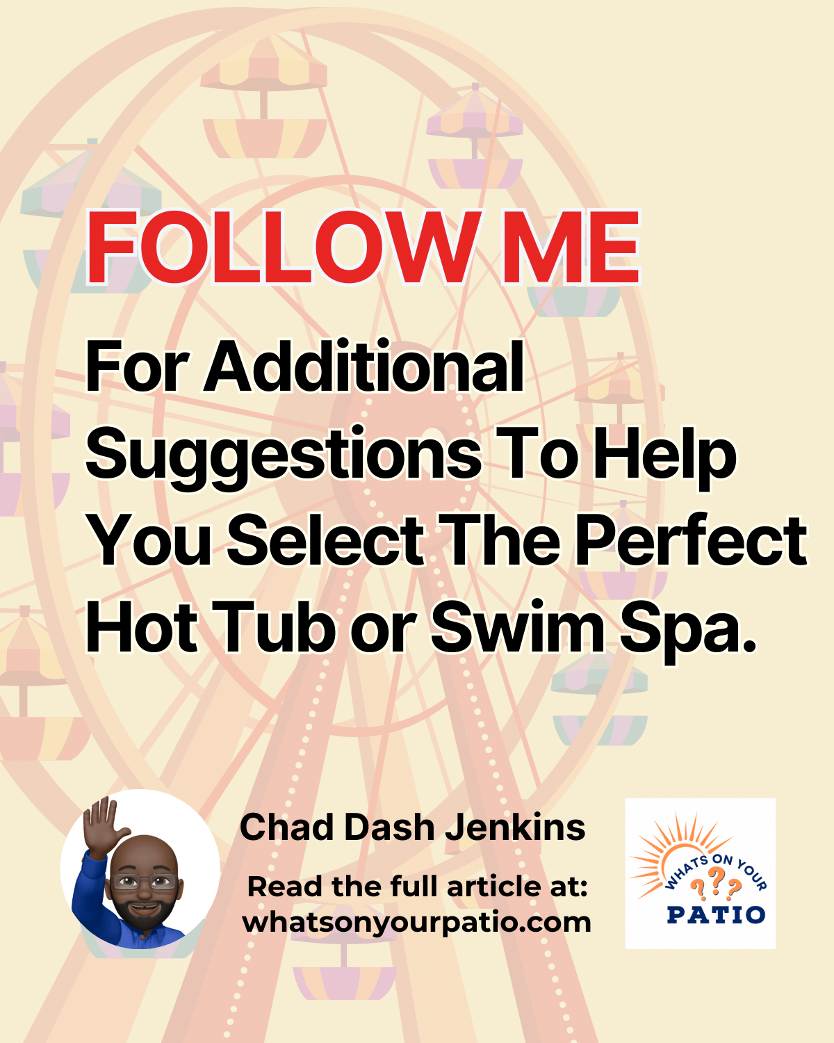 Follow Me - whatsonyourpatio.com